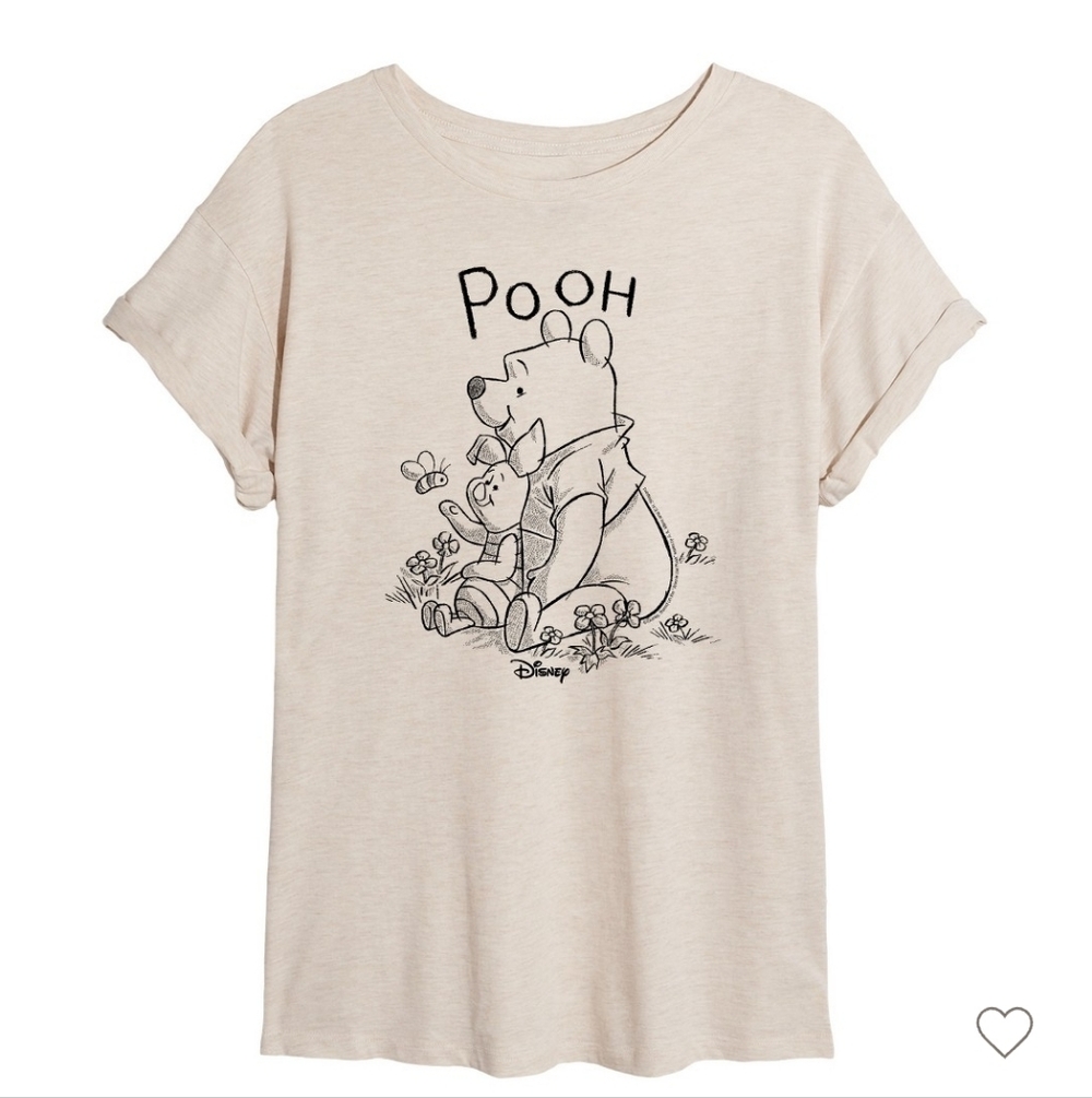 DISNEY WEEKENDS POO AND PIGLET TEE SIZE SMALL NWT